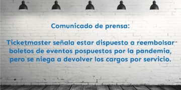 Comunicado de Prensa: Primera Queja Colectiva vs. Ticketmaster
